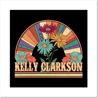 Kelly Flowers Name Clarkson Personalized Gifts Retro Style Posters and Art